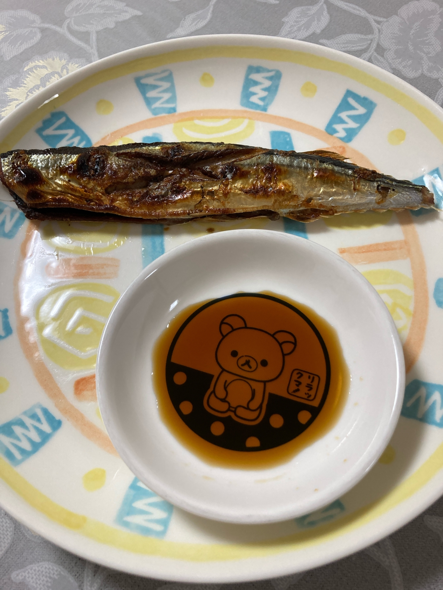 新物秋刀魚の塩焼きポン酢添え