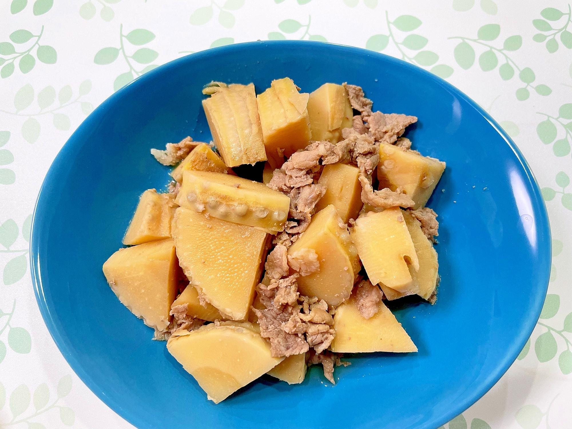 筍の根元と豚肉の醤油煮