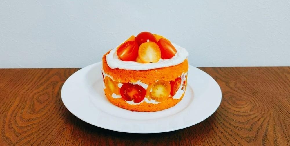 ミニトマトのショートケーキ