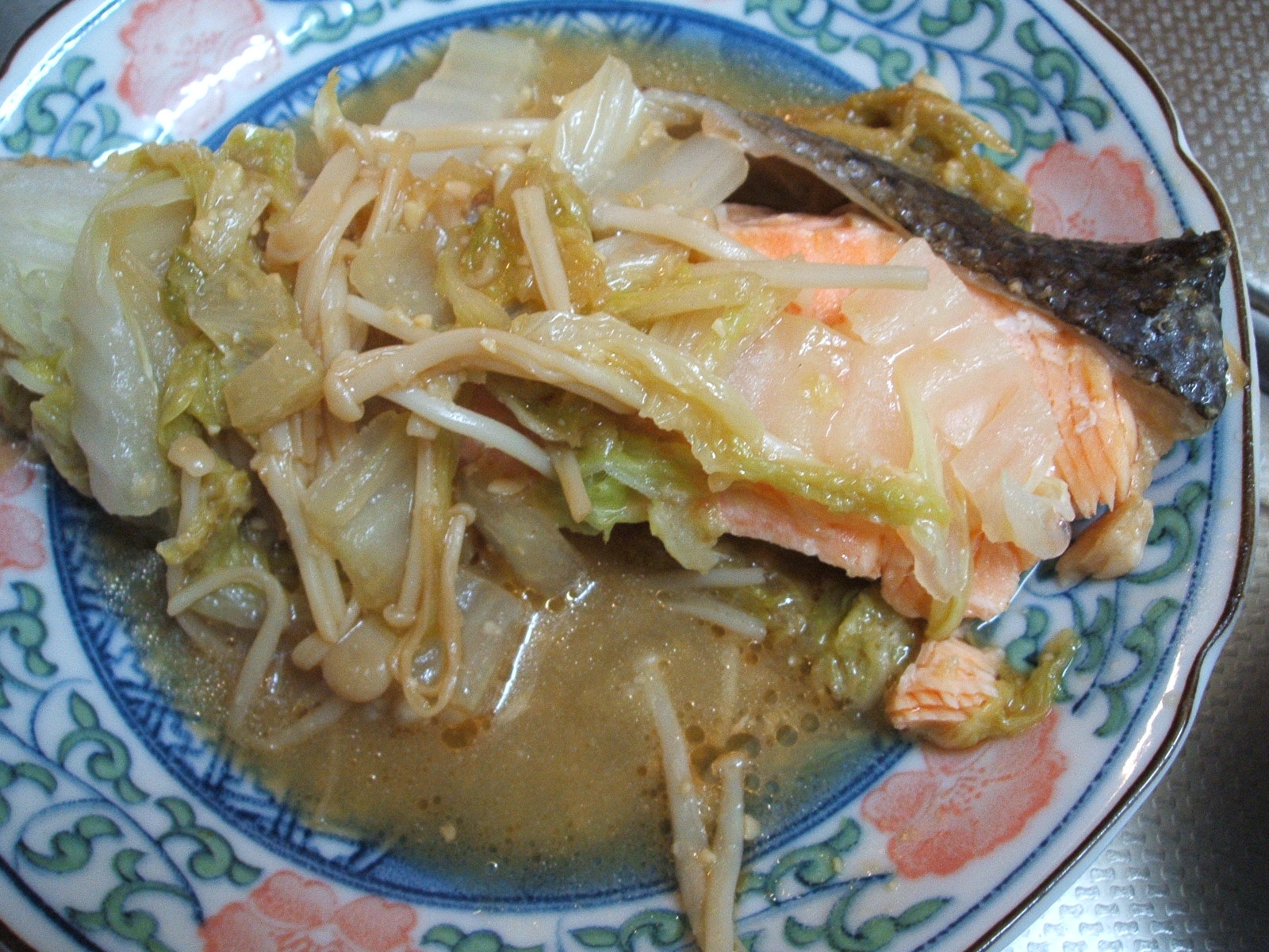 鮭と白菜の味噌煮