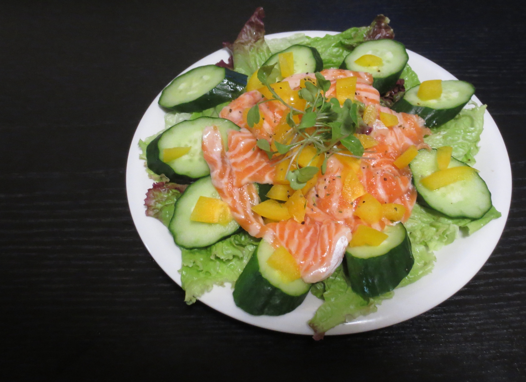 パプリカドレッシングで サーモンサラダ レシピ 作り方 By A S A P 楽天レシピ