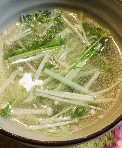 えのきと水菜のスープ