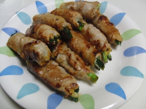 ニラの肉巻き
