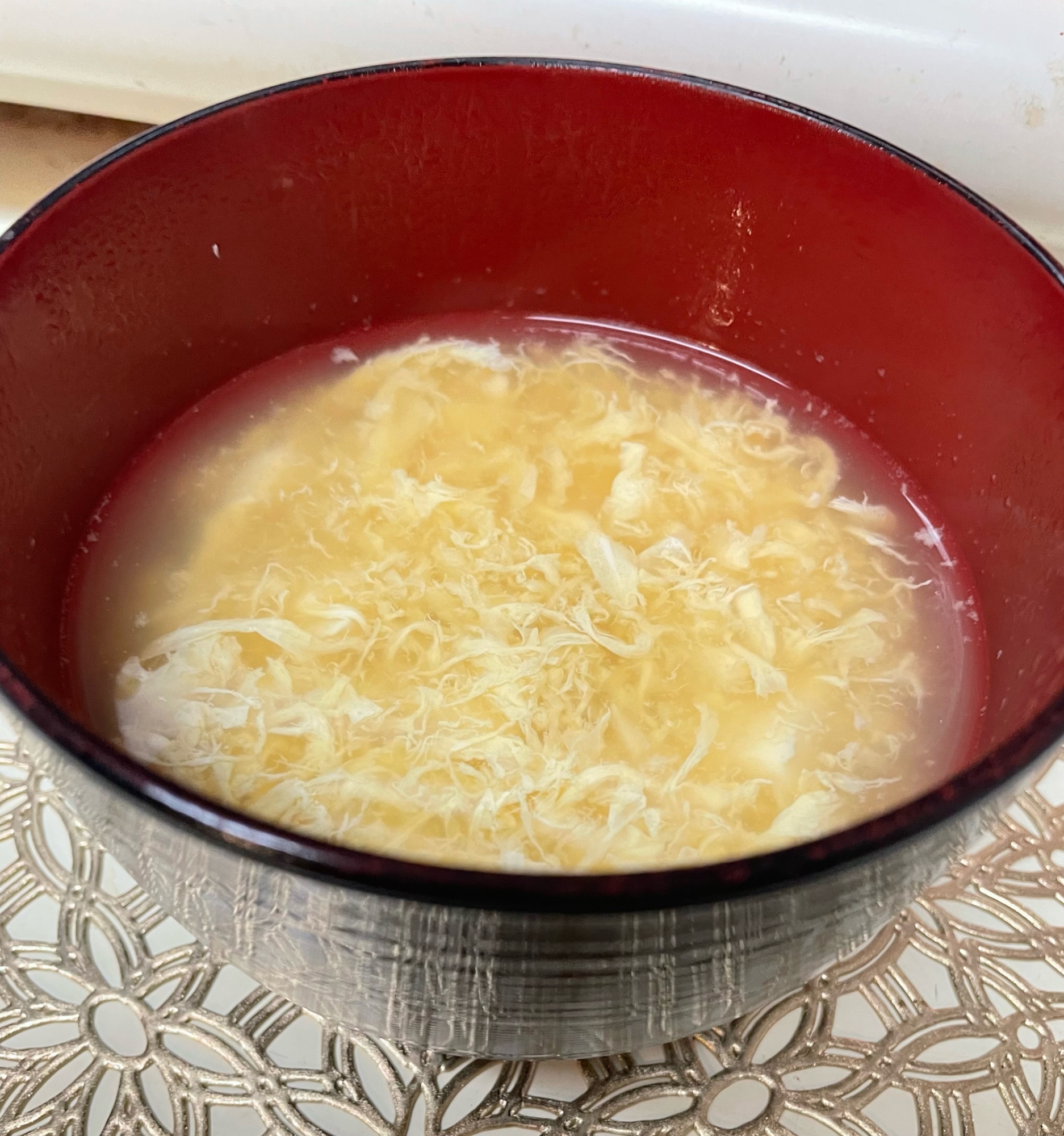 豆腐と卵の生姜スープ