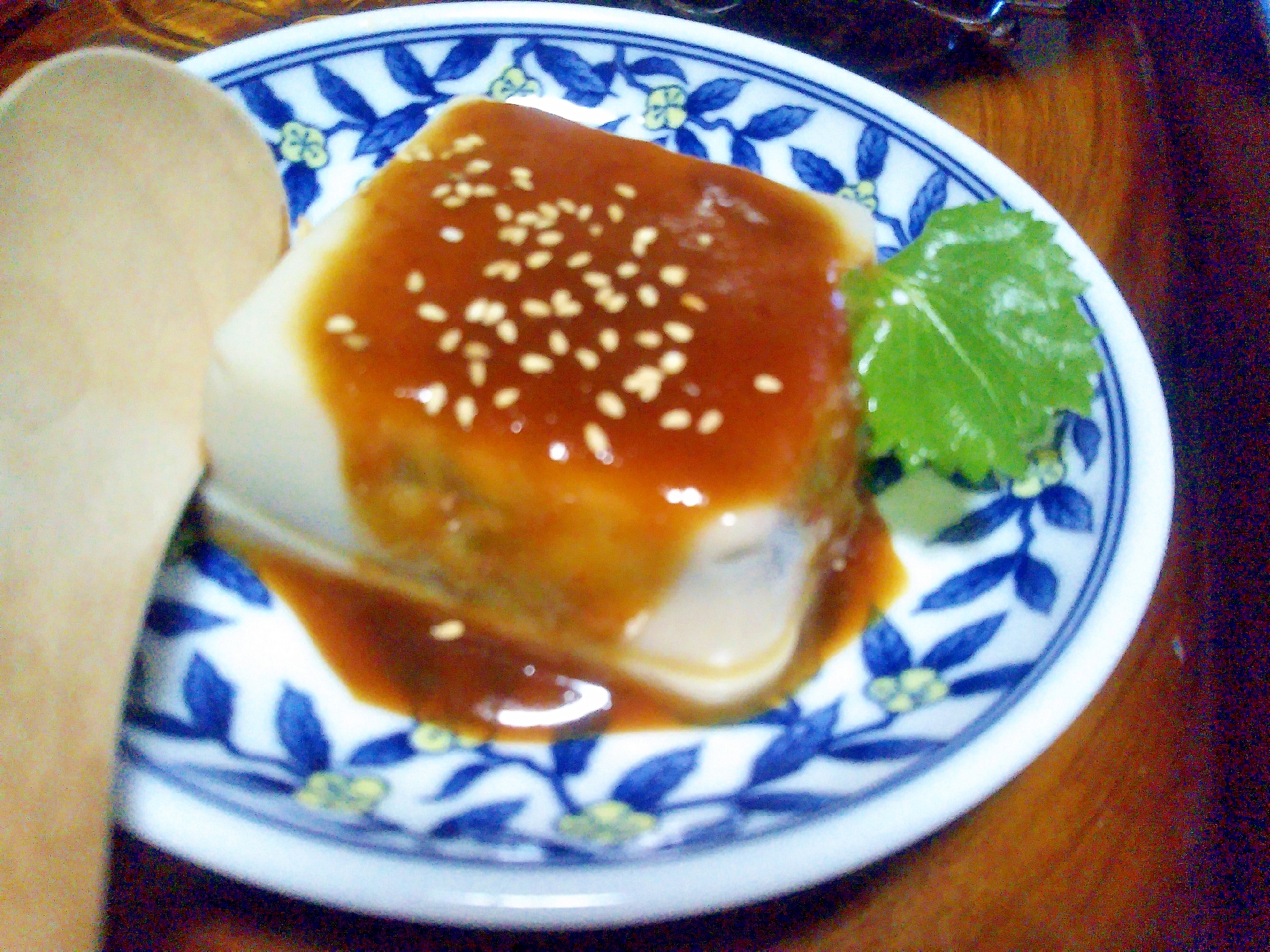 胡麻豆腐のマヌカハニー餡