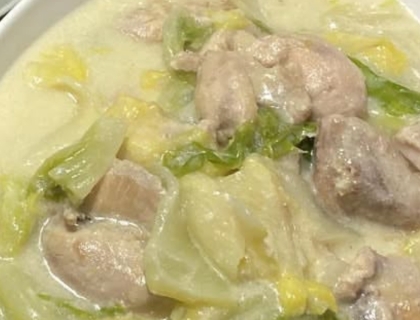 鶏肉と白菜のクリーム煮
