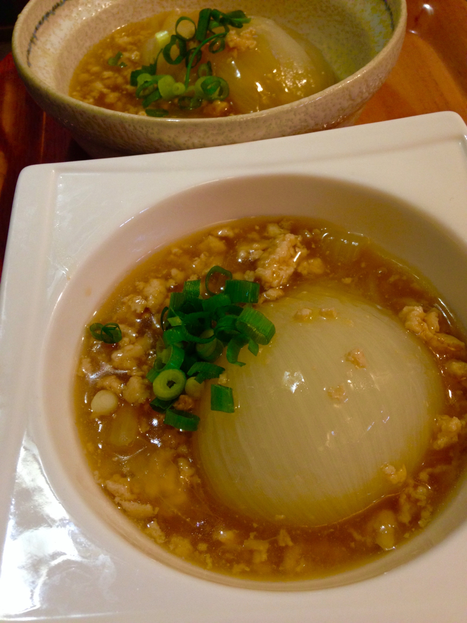 新玉ねぎと鶏ひき肉のコトコト煮