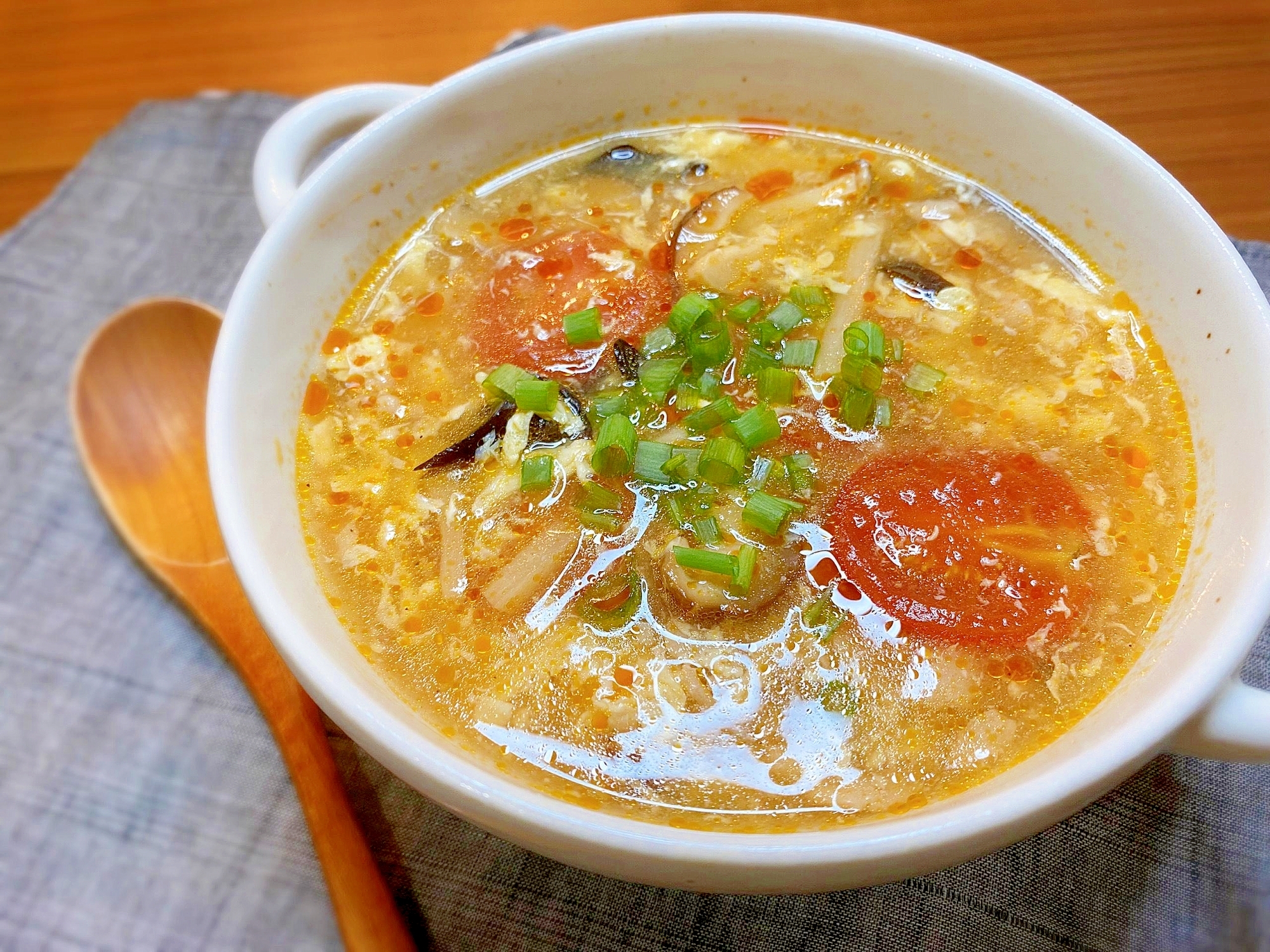 酸っぱ旨ぁ♡ミニトマトの酸辣湯（サンラータン）