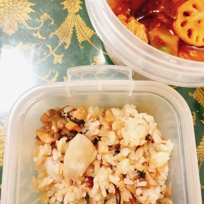 かぼちゃと豚肉の炊き込みご飯