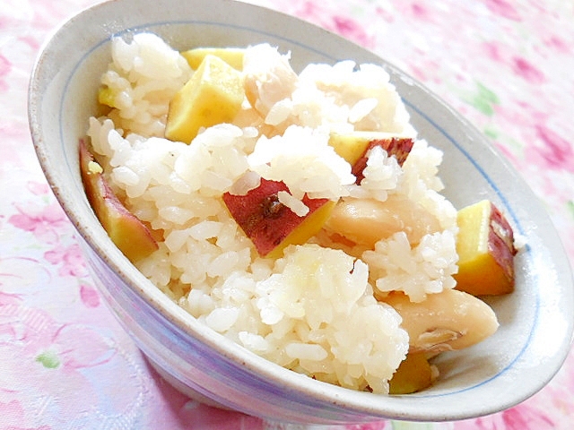 ❤白花豆と薩摩芋の炊込みご飯❤