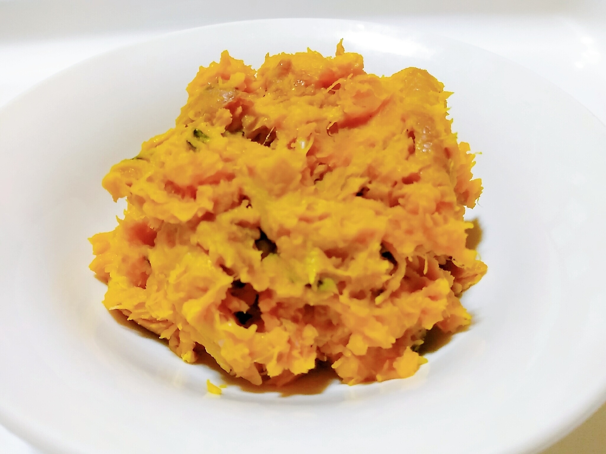 スモークチキン入りカボチャサラダ