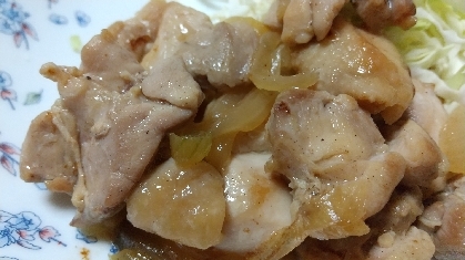 玉ねぎと鶏肉の照り焼き