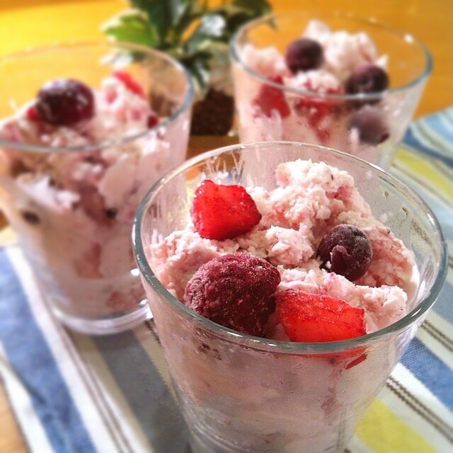 ミックスベリーのフローズンヨーグルト レシピ 作り方 By yuruvege 楽天レシピ