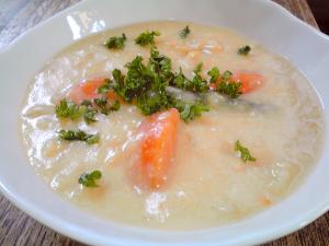 野菜だけ！ノンオイル！豆乳のコーンクリームシチュー