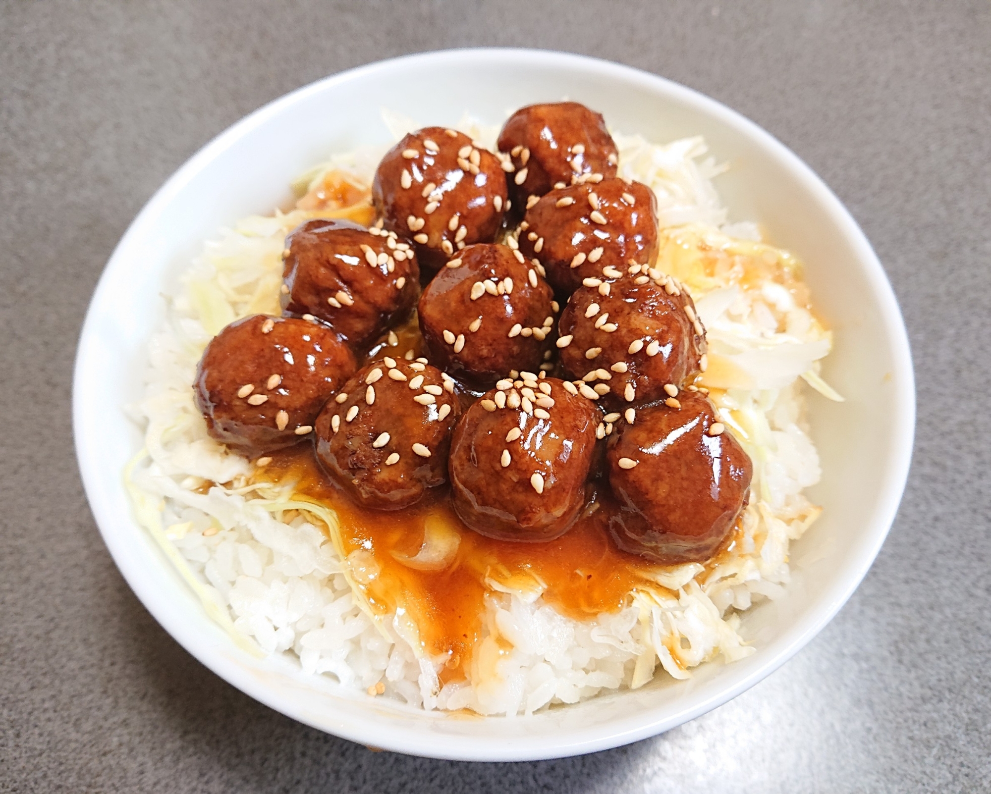 日本ハム☆炸肉丸子丼