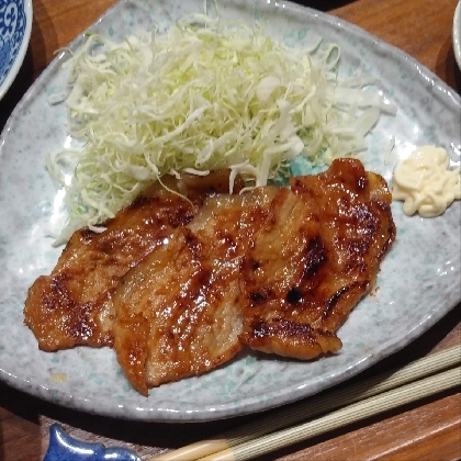 豚ロースの焼肉のタレ漬け焼き！