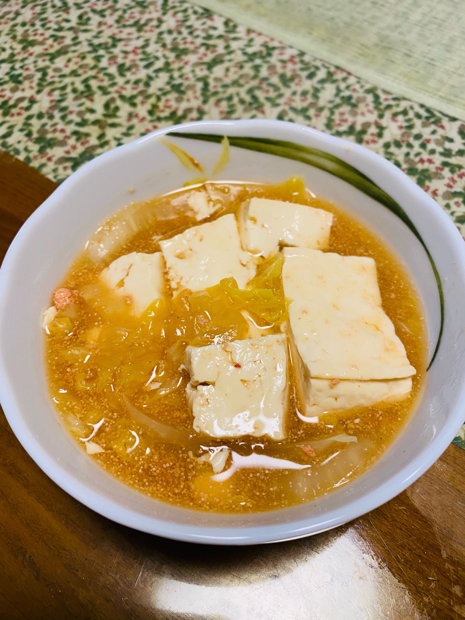 豆腐と白菜の明太子あんかけ