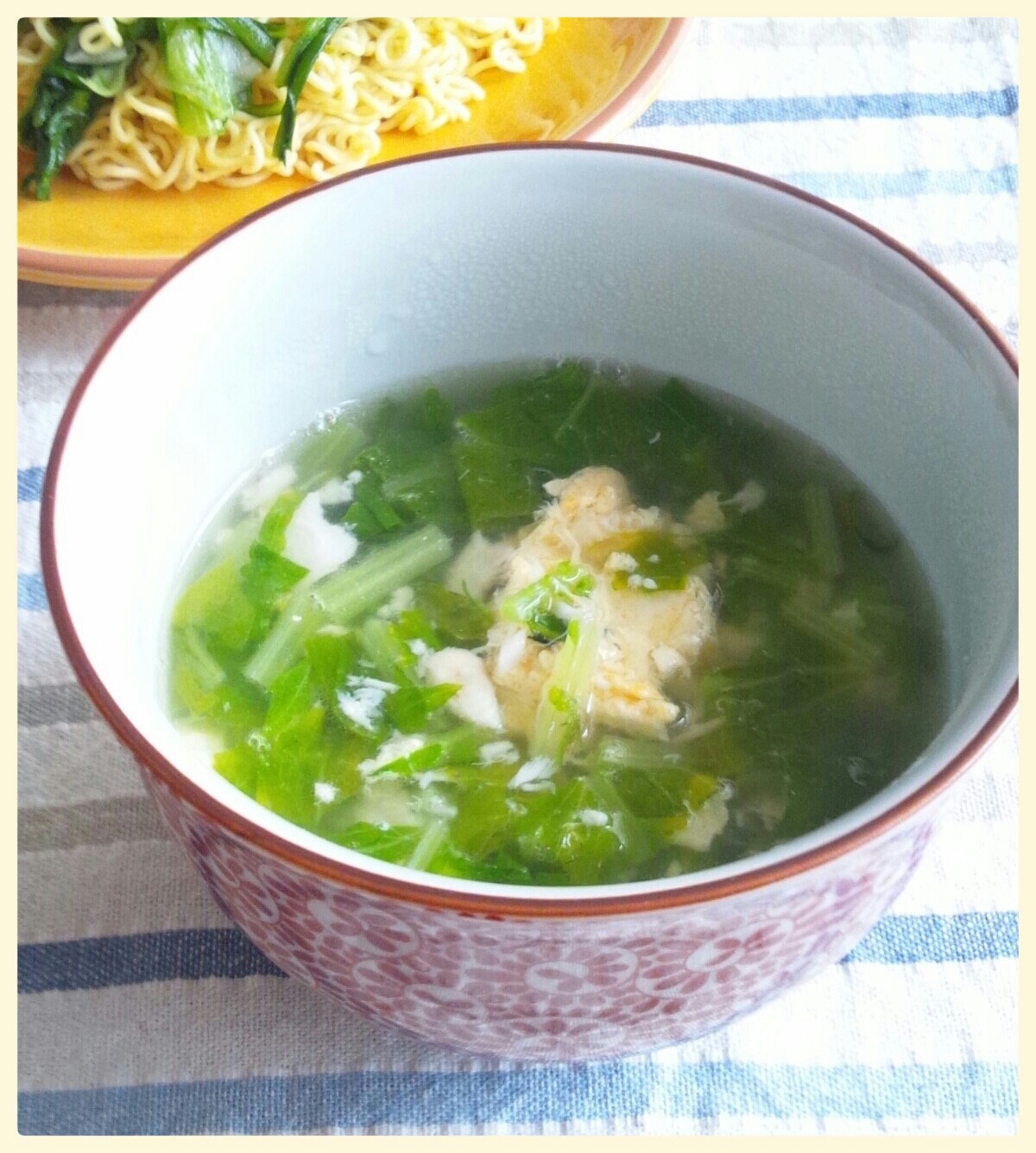 鯛と大根葉のスープ