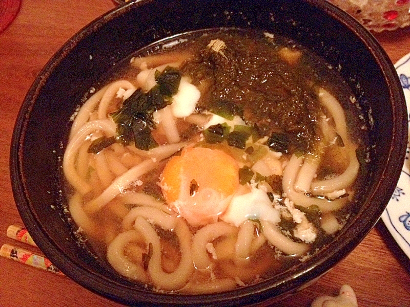 冬にピッタリ♡とろろと温泉卵のうどん