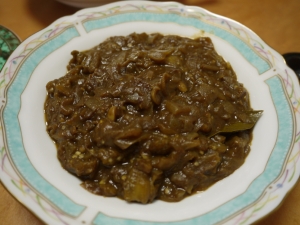 茄子のたたきの欧風カレー