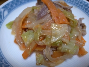 肉野菜みそ炒め