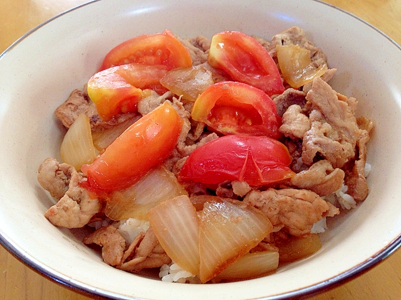 簡単！がっつり豚肉トマト丼