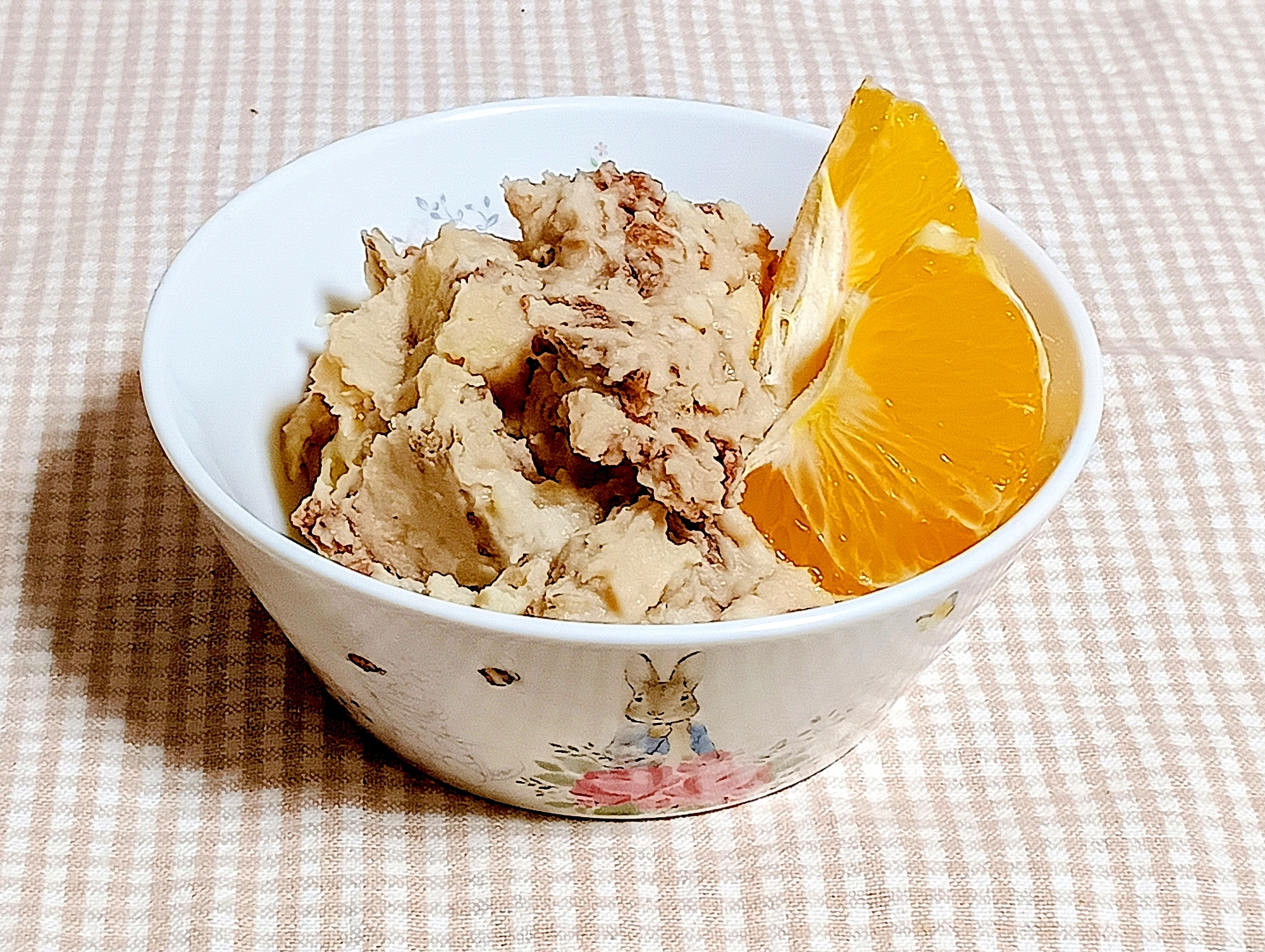 バナナとチョコクリスピーでおやつポテサラ
