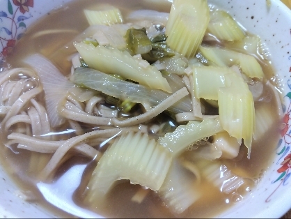 冷蔵庫にあるものでスミマセン！
お蕎麦ヘルシーですね♪