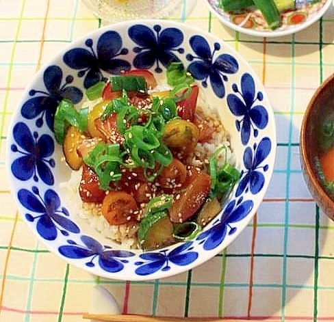 サーモンの漬け丼