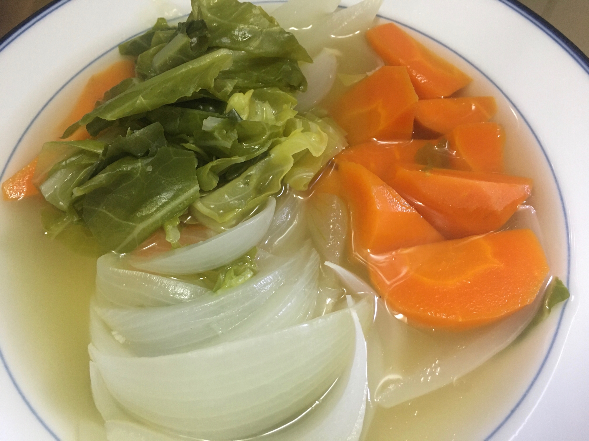 簡単　食べる　野菜スープ