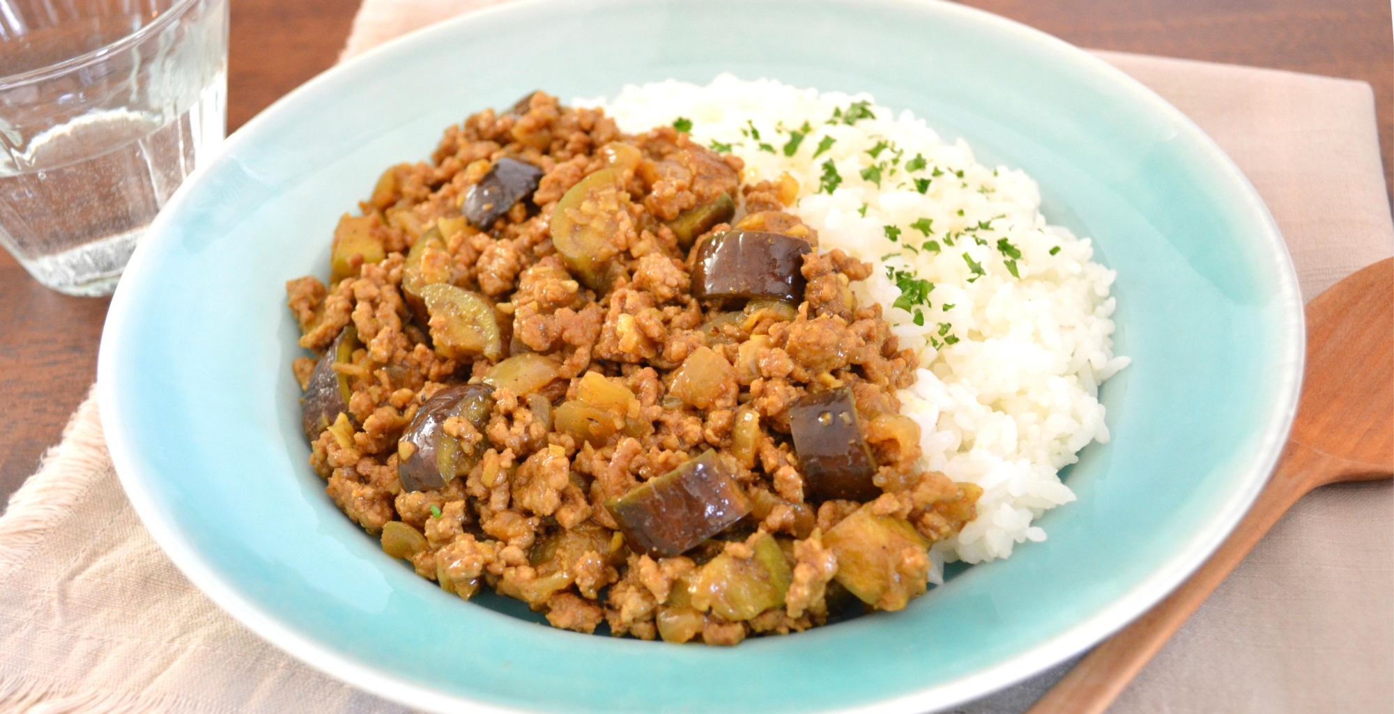 なすとひき肉のカレー