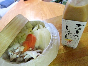 烏賊野菜胡麻しゃぶ