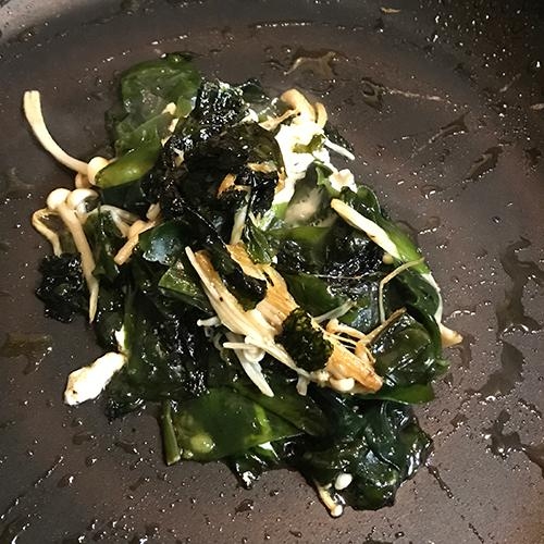 わかめとえのきの和え物