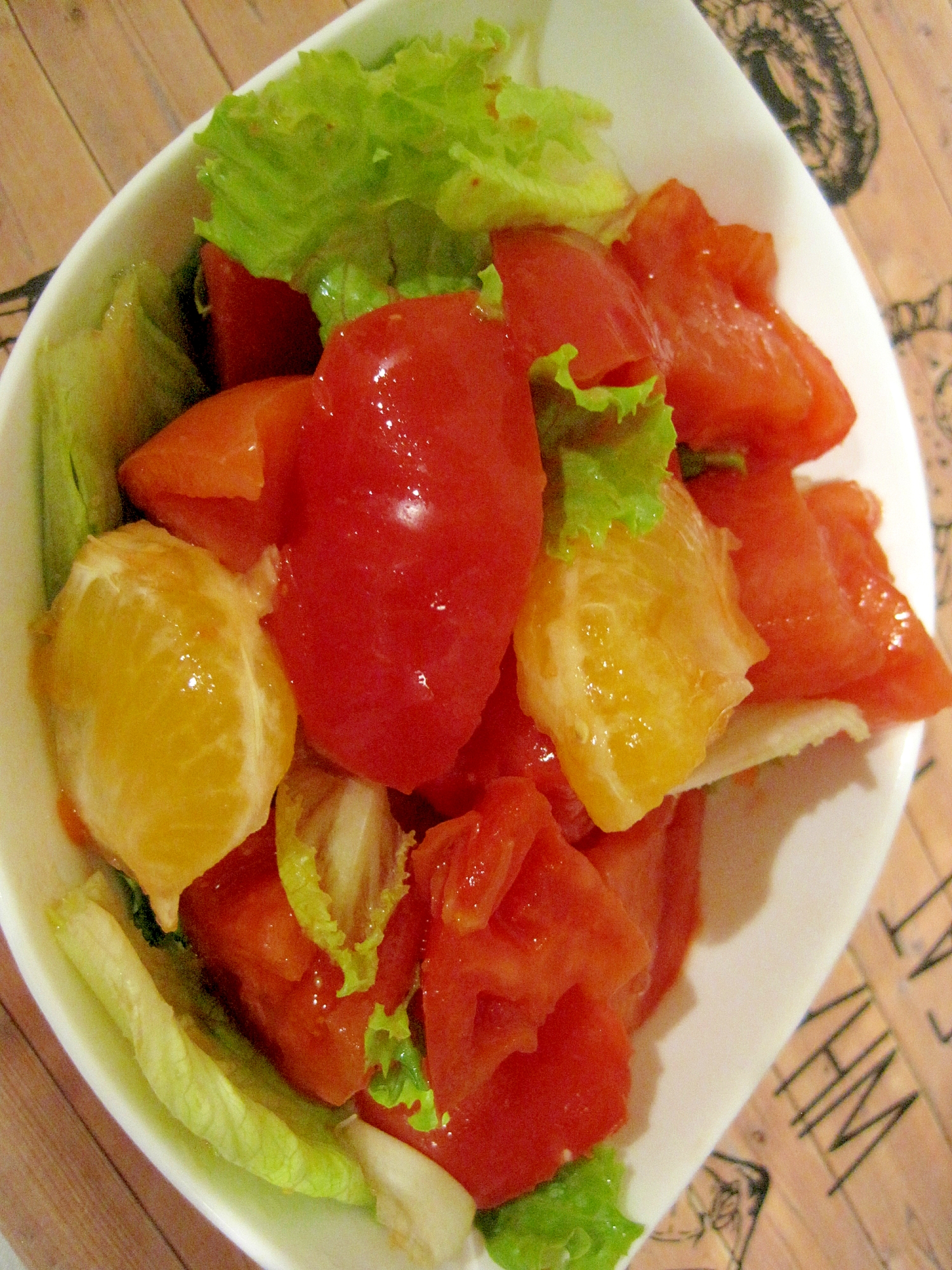 夏ミカンとフルーツトマトのサラダ