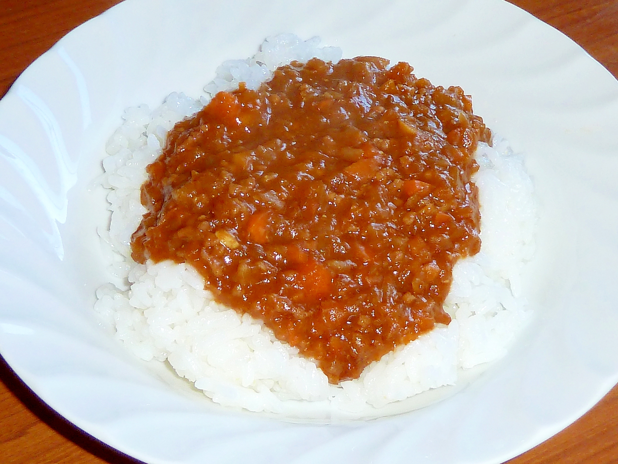 レンジで簡単　ドライカレー