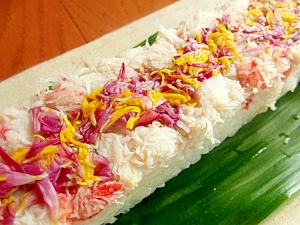 菊花蟹 押し寿司