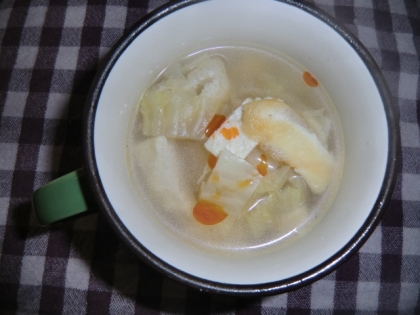 白菜と油揚げのスープ