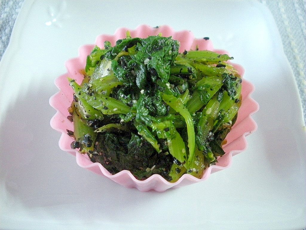 お弁当に 春菊の黒ごま和え レシピ 作り方 By エゾモモンガさん 楽天レシピ