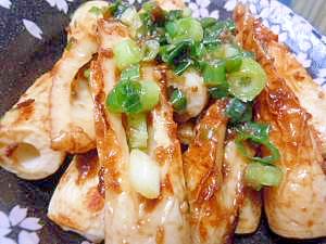 簡単速攻✿竹輪とお葱の焼き肉のタレ炒め