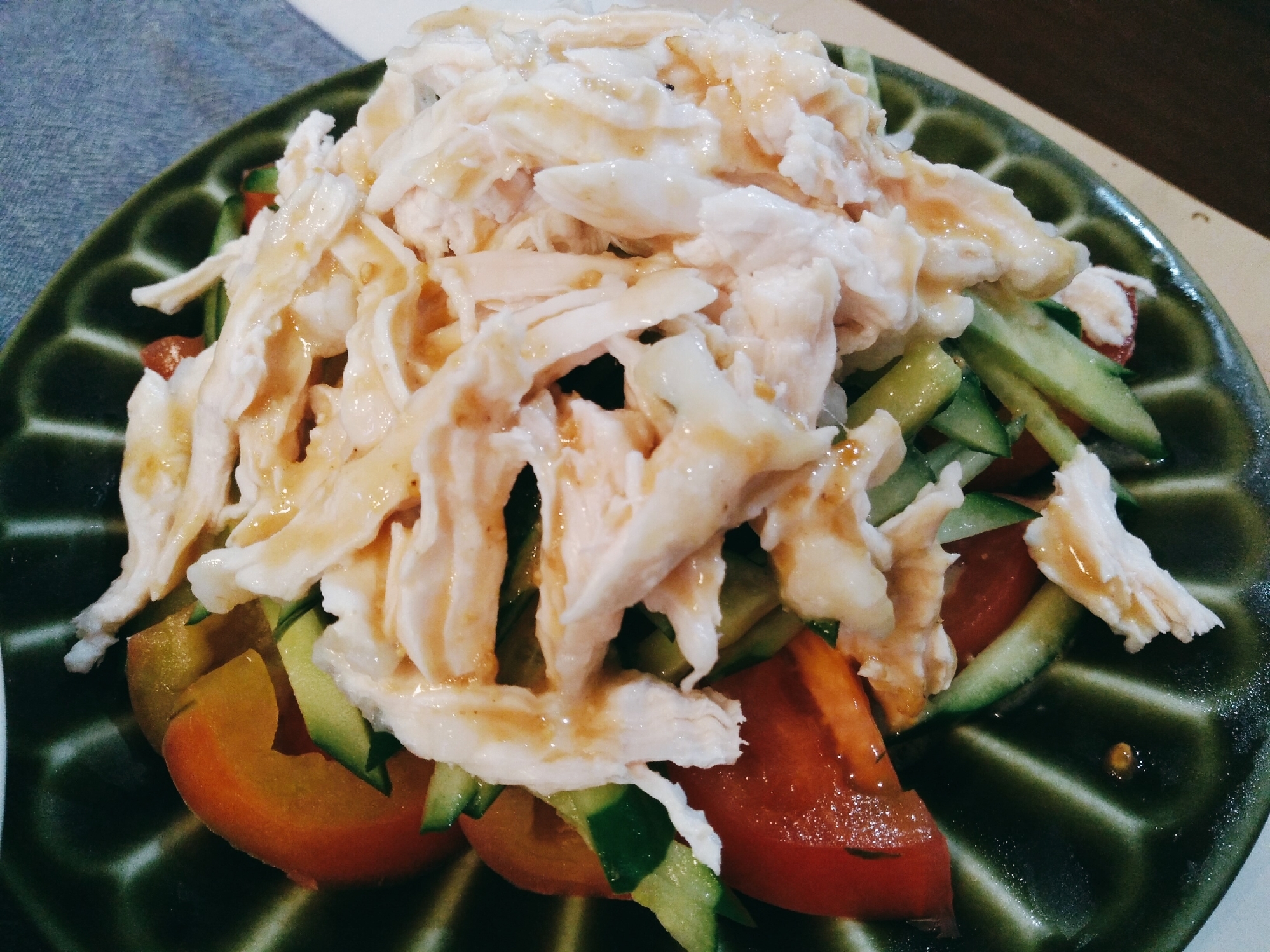 胡麻ドレッシングで簡単!棒々鶏のたれ☆