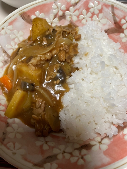 豚肉となすとピーマンのカレー