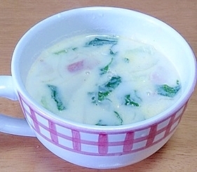 短時間で作るチンゲン菜と豆乳のスープ