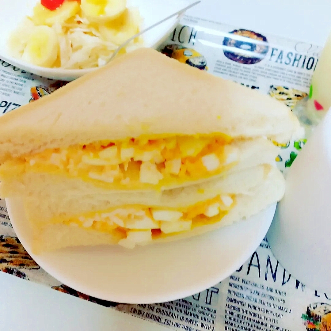 フランス産バターの明太マヨ玉子サンドイッチ