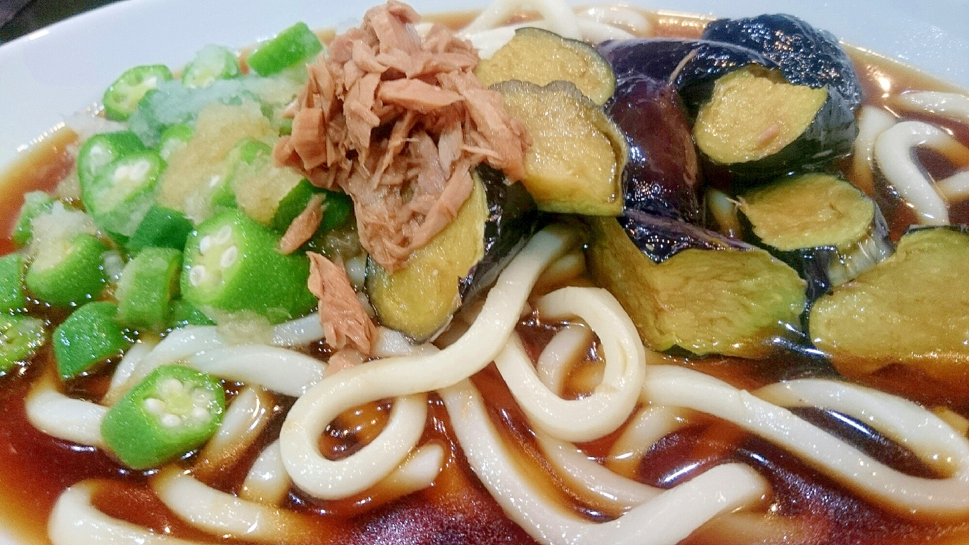 夏野菜の冷やしぶっかけうどん レシピ 作り方 By さ恵 楽天レシピ