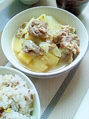 圧力鍋で!あっというま塩麹肉じゃが