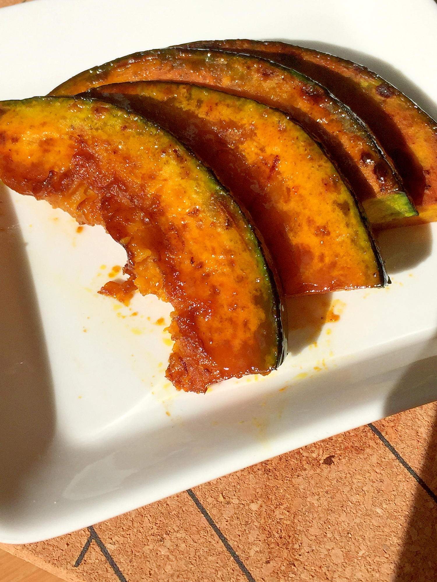 焼くだけ!かぼちゃの甘辛焼き