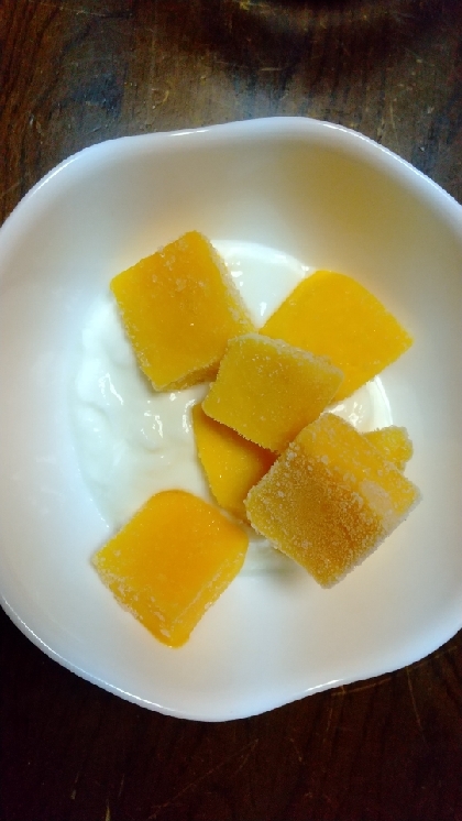 メロンの代わりにマンゴーでいただきました(*^_^*)とても美味しかったです(๑´ڡ`๑)♡