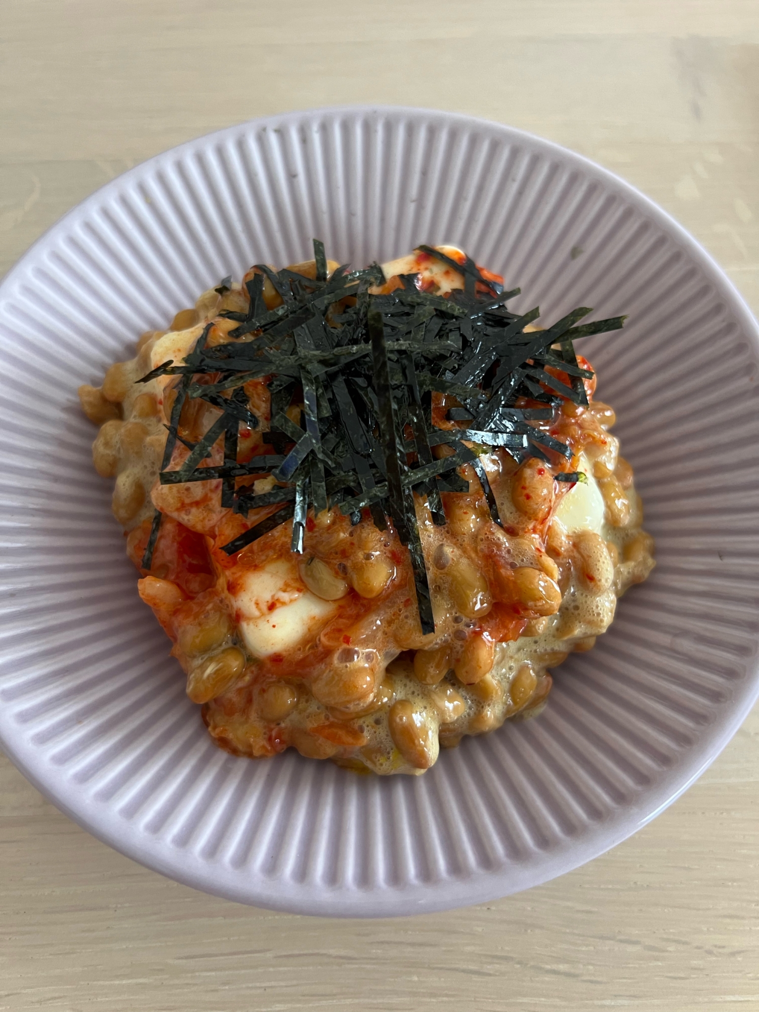 ひんやり美味しい♪納豆キムチ冷奴