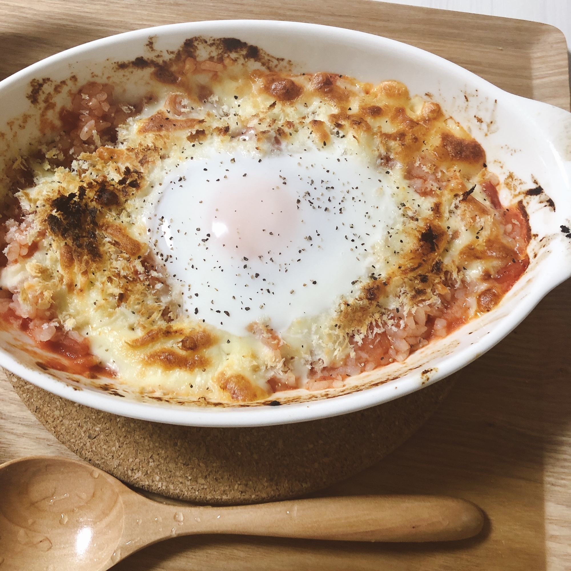 フライパンなしでトマト缶の簡単ドリア