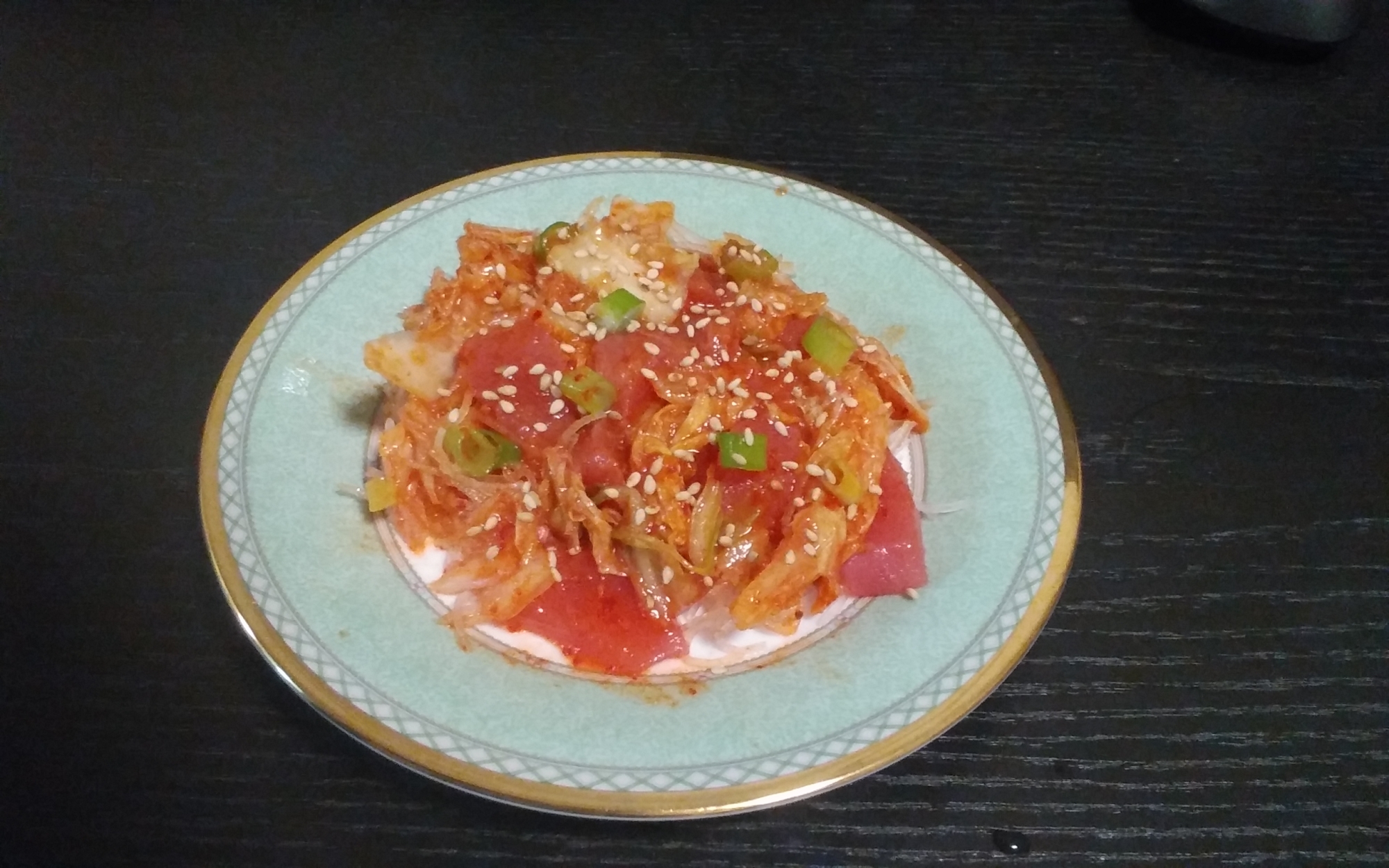 マグロのキムチ和え